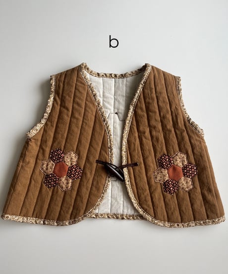 【24aw】patchwork  vest 〈100size〉