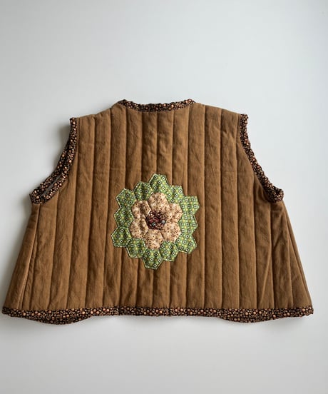 【24aw】patchwork  vest 〈100size〉