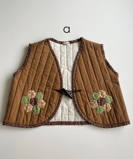 【24aw】patchwork  vest 〈100size〉