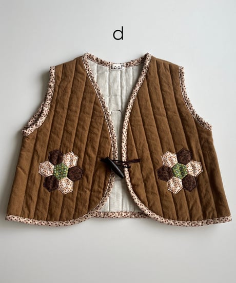 【24aw】patchwork  vest 〈100size〉