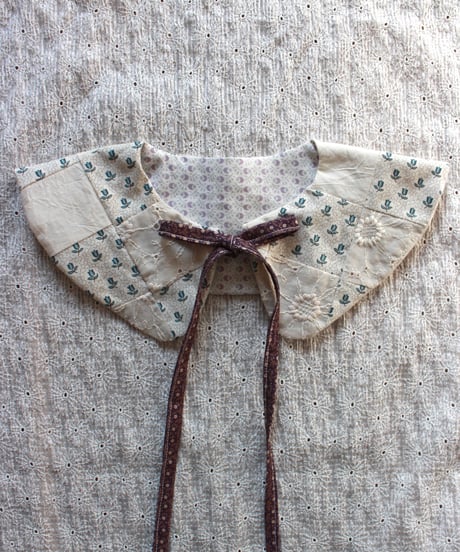 【ｱｯﾌﾟｻｲｸﾙitem】patchwork round collar