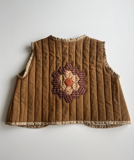 【24aw】patchwork  vest 〈100size〉