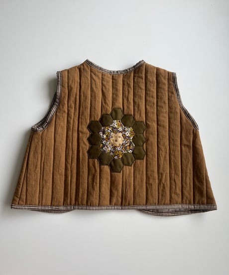 【24aw】patchwork  vest 〈100size〉