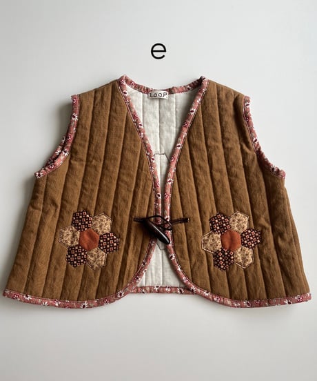 【24aw】patchwork  vest 〈100size〉