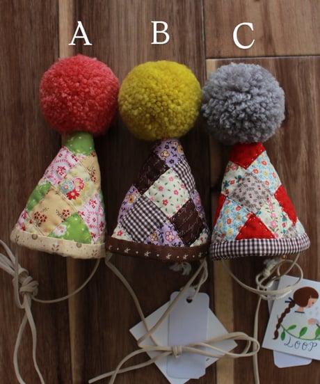 patchwork party hat  ［全3点］