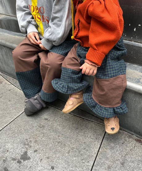 【24aw】checked patchwork  pants 〈予約販売〉