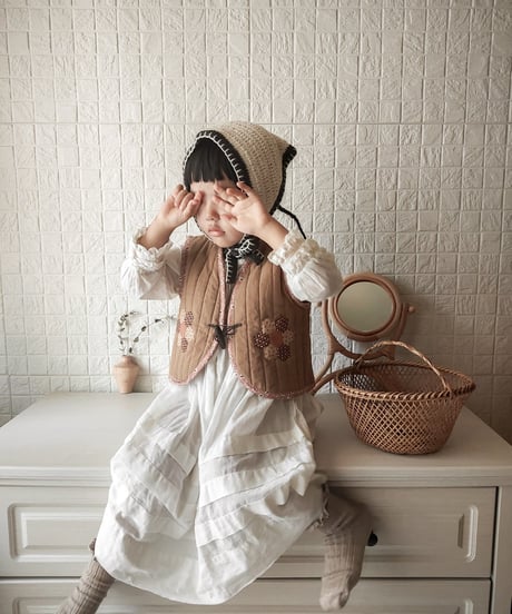 【24aw】patchwork  vest 〈100size〉