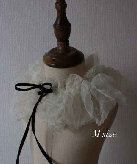 volume collar 〝all white 〟