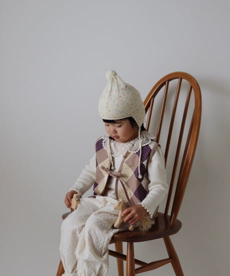 【25ss】patchwork vest［purple］