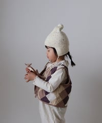 【25ss】patchwork vest［purple］