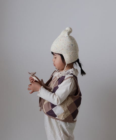 【25ss】patchwork vest［purple］