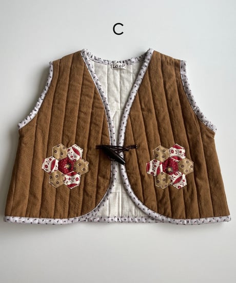 【24aw】patchwork  vest 〈100size〉