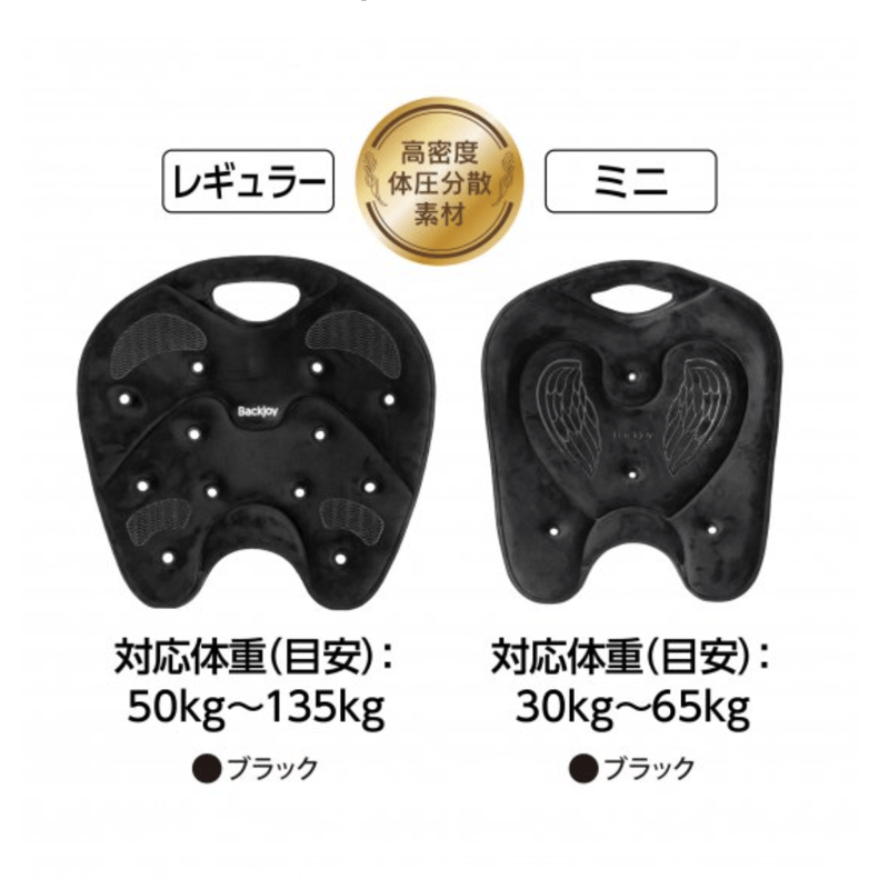 レギュラー】メディコアリリーフ LUX ブラック バックジョイ BackJoy  