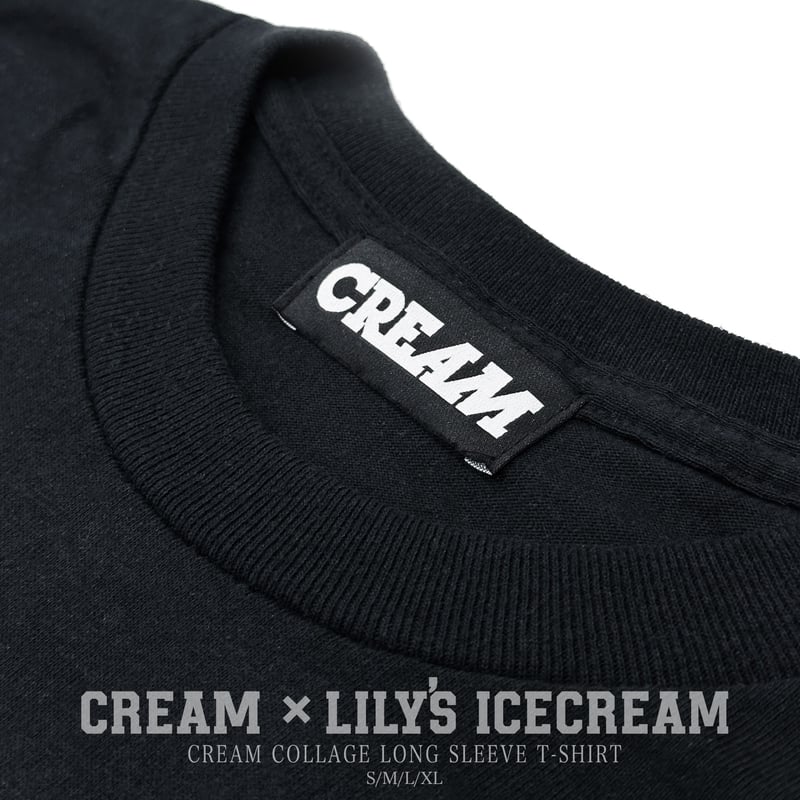 CREAM COLLAGE LONG SLEEVE T-SHIRT | Lily's icec
