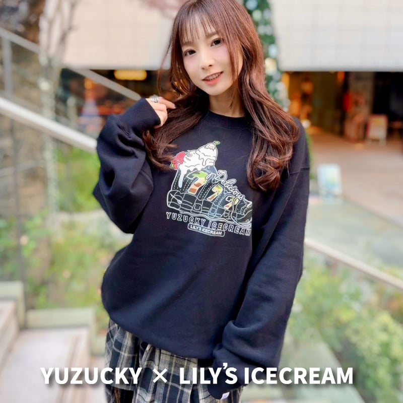 lily's IceCreamセットアップ上 YUZUCKY×LILY'S ICECREAM Sweatshirt | LILY'S ICE