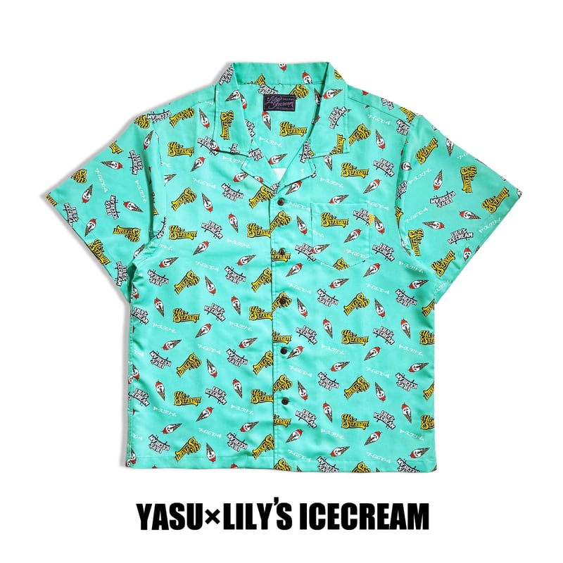 YASU × LILY'S ICECREAM®︎【Aloha shirt】MINT | LIL