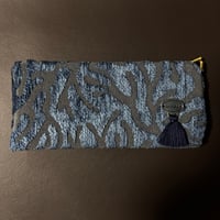 メガネケースフランスブルーリーフ(アンティーク金具)