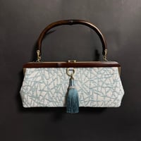 MODEサイズフランス🇫🇷アイスブルー(口金煤竹添え、拭き漆持ち手