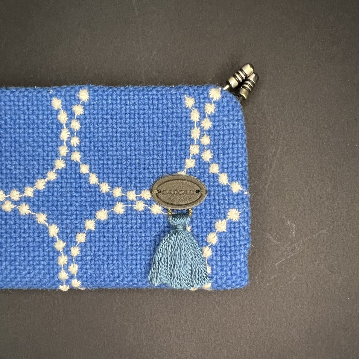 メガネケースクヴァドラ&皆川明コラボ生地ブルータンバリン | CADEAU