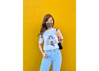 "Kind & Brave" T-shirt / 正義の猫ガールＴシャツ