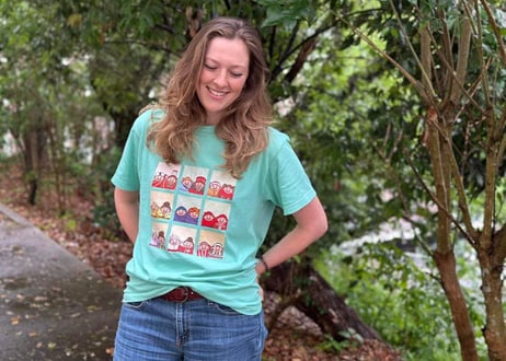 "タ・モー・アウ 〜 同じ空の下で" Tシャツ (アイスグリーン) / "Under the same sky" T-shirt (Ice Green)