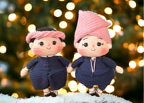 Pa O couple crochet dolls / パオ族カップル編みぐるみ