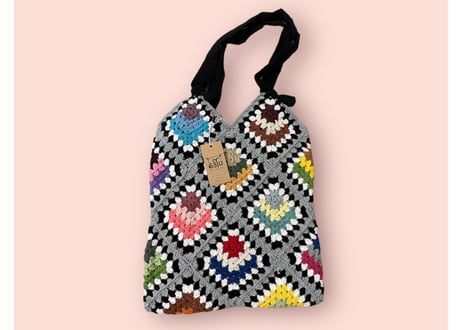 Granny square crochet tote bag / グラニースクエアトートバッグ
