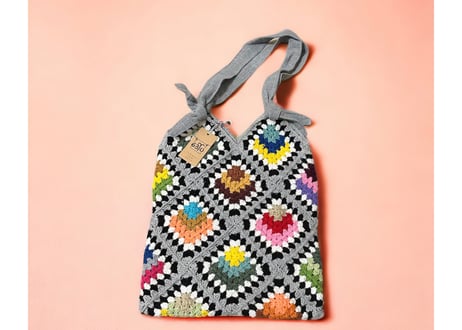 Granny square crochet tote bag / グラニースクエアトートバッグ