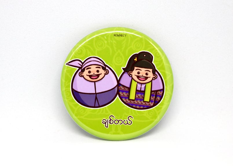 台北限定　Man popup 9人　缶バッジ＋フォトカC コンプリート ミャンマーカップル民族缶バッジセット (9種類入り) - Myanmar Ethnic