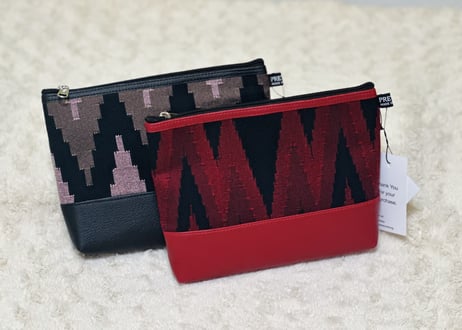 ミャンマー織物ポーチ/ Multipurpose Pouch