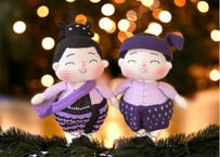 Rakhine couple crochet dolls / ラカイン族カップル編みぐるみ