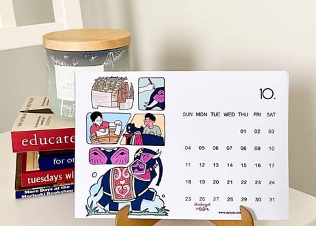 SarNyat Calendar 2026 寄付つき卓上カレンダー