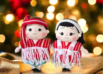 Karen couple crochet dolls / カレン族カップル編みぐるみ