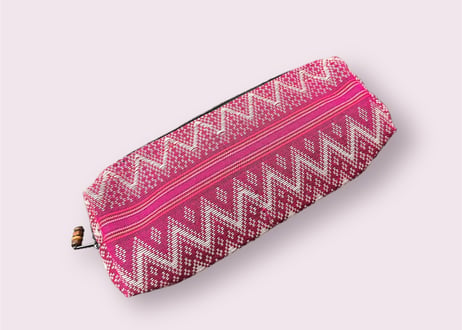 Ethnic textile pencil case / ミャンマー民族生地ペンシルケース
