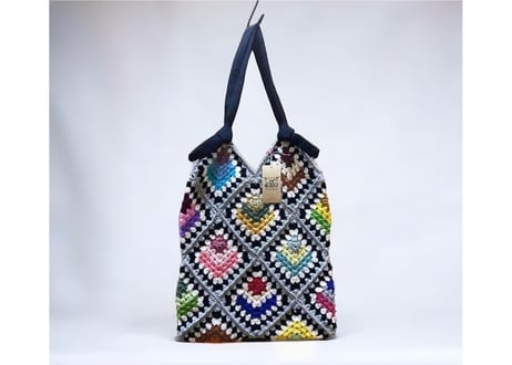 Granny square crochet tote bag / グラニースクエアトートバッグ