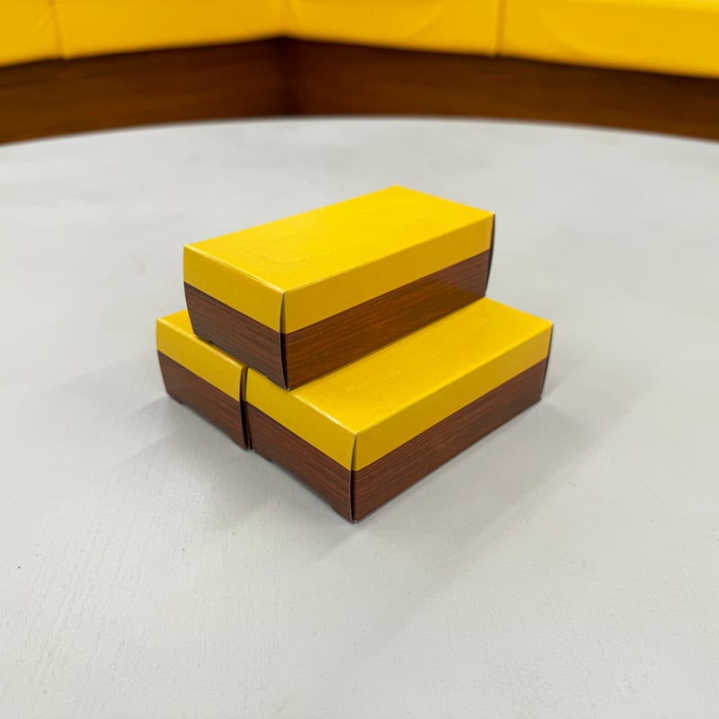 イエロードットボックスティッシュ 黄色いソファティッシュ(3個セット) | オモコロストア