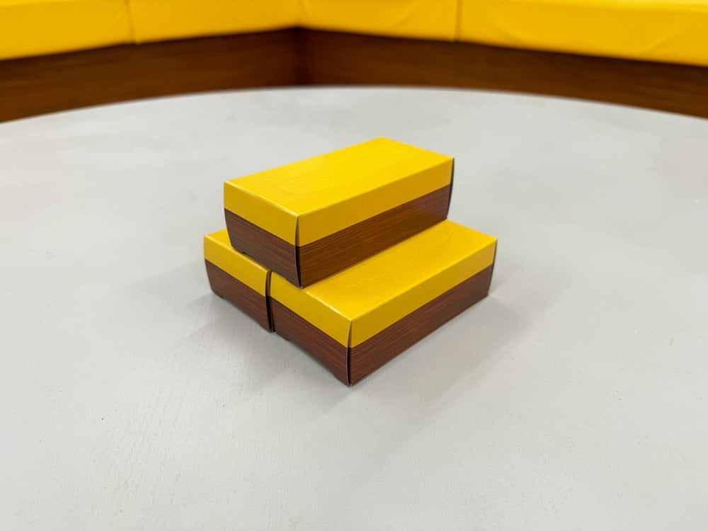 イエロードットボックスティッシュ 黄色いソファティッシュ(3個セット) | オモコロストア