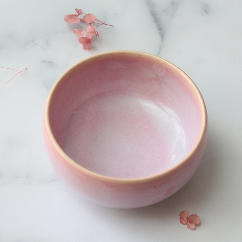 オンラインストア限定品｜丸小鉢単品 桜 ピンク｜萩焼窯元 萩陶