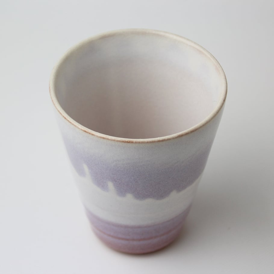 萩焼　極稀模様入りコーヒーカップ　天鵬山作　ペア 萩焼 珈琲椀 天鵬山造 コーヒーカップ&ソーサー 5客セット 新品