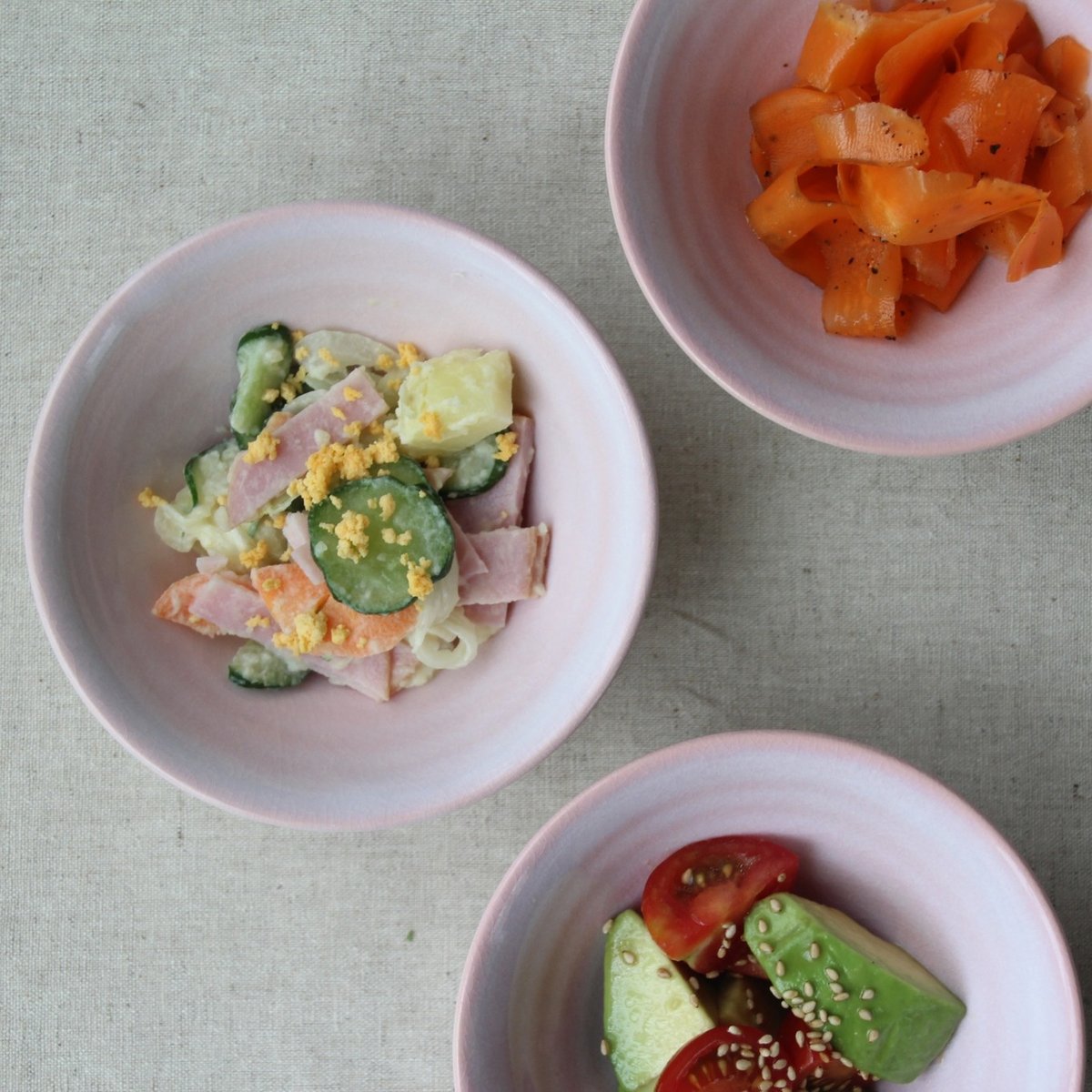 つぼみ 平小鉢揃（化粧箱）｜萩焼窯元 萩陶苑 椿秀窯 ギフト