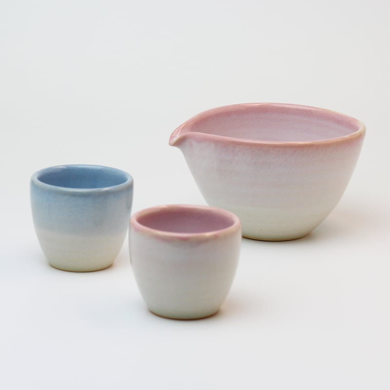 つぼみ酒器揃（木箱）｜萩焼窯元 萩陶苑 椿秀窯 ギフト