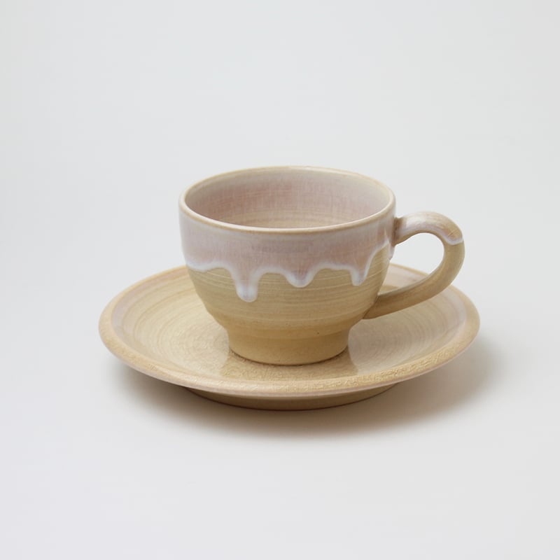 萩の雫｜しずく珈琲碗皿（段箱）｜萩焼 萩陶苑 椿秀窯 | HAGIYAKI