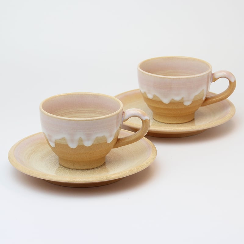 萩の雫｜しずく珈琲ペア（化粧箱）｜萩焼 萩陶苑 椿秀窯