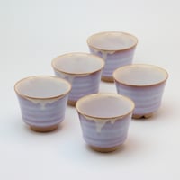 萩むらさきゆり茶器揃（化粧箱）｜萩焼窯元 萩陶苑 椿秀窯