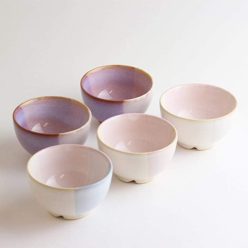 Shikisai（シキサイ）｜まめ碗5客セット（木箱）｜萩焼