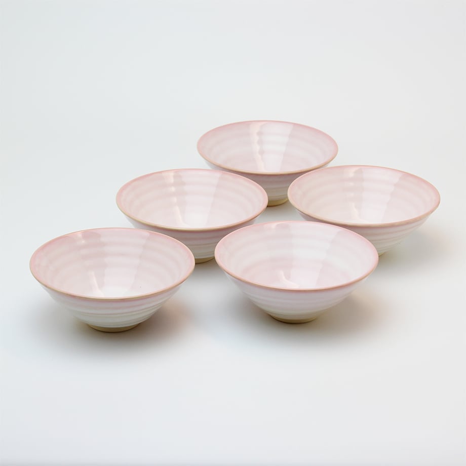 つぼみ 平小鉢揃（化粧箱）｜萩焼窯元 萩陶苑 椿秀窯 ギフト