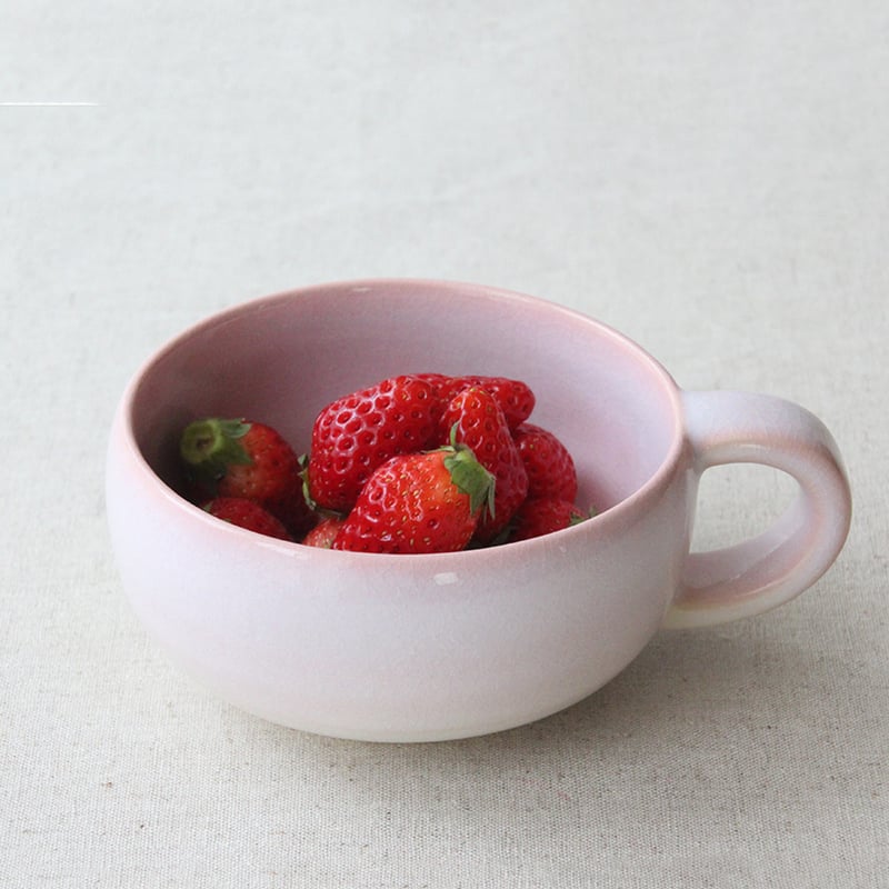 オンラインストア限定品｜スープカップ ピンク｜萩焼窯元 萩陶苑