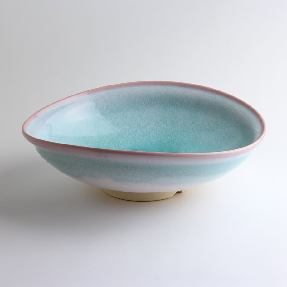 萩焼 皿 鉢 16cm 青萩 箱あり