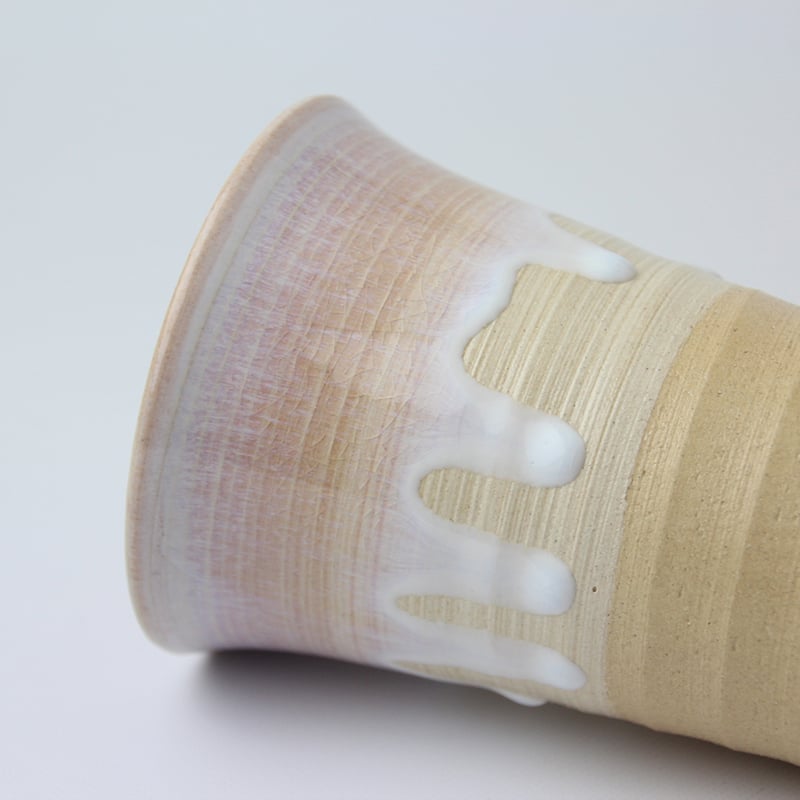 萩の雫｜しずくロングフリーカップ単品 （段箱）｜萩焼 萩陶苑 椿秀窯