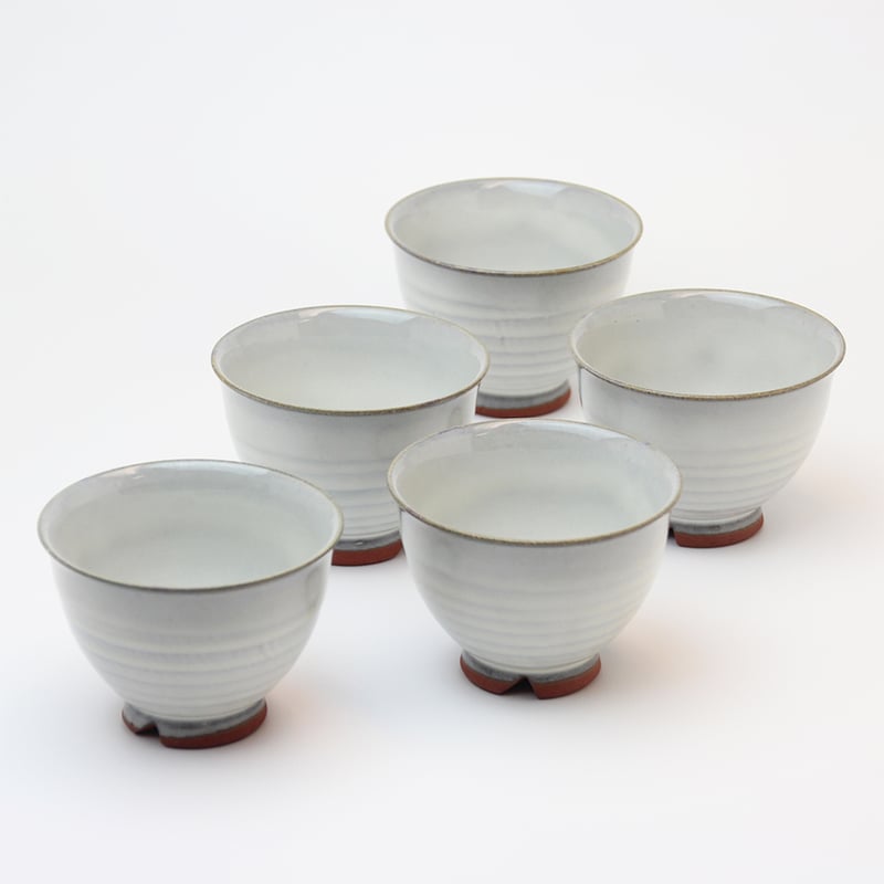 白釉汲み出し揃(化粧箱)|萩焼窯元 萩陶苑 椿秀窯 ギフト 白釉汲み出し揃(化粧箱)|萩焼窯元 萩陶苑 椿秀窯 ギフト